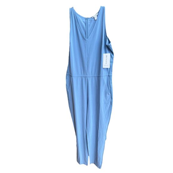 Athleta Brooklyn Jumpsuit Light blue athletic jumpsuit 14-NWT - Picture 2 of 11
